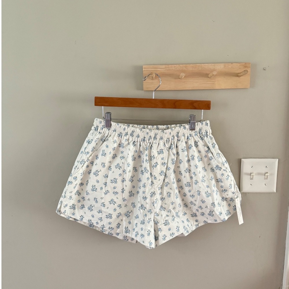 For Love & Lemons Tamren blue boxer shorts